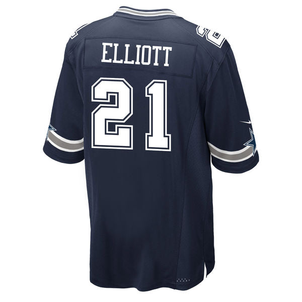 Dallas Cowboys Nike  #21 Ezekiel Elliott Navy Game Jersey