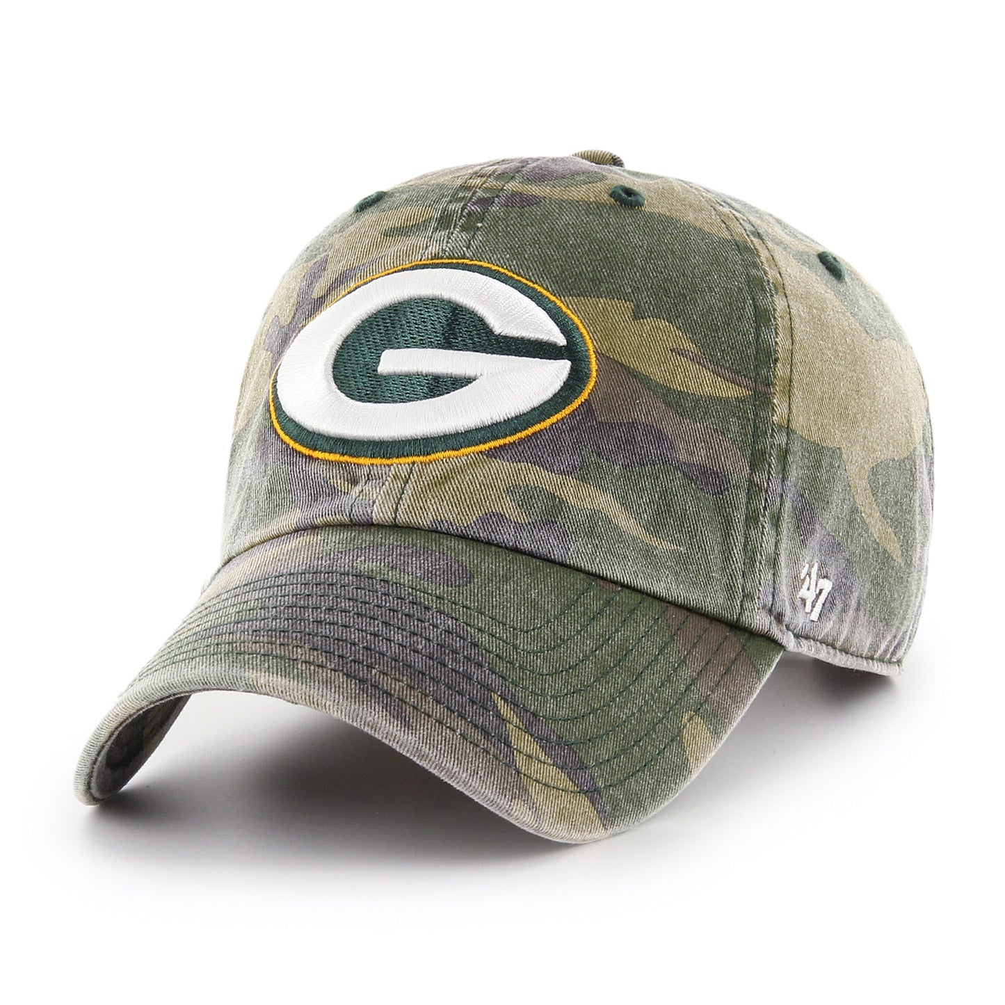 Green Bay Packers Cargo Camo '47 Clean Up Adjustable Dad Hat