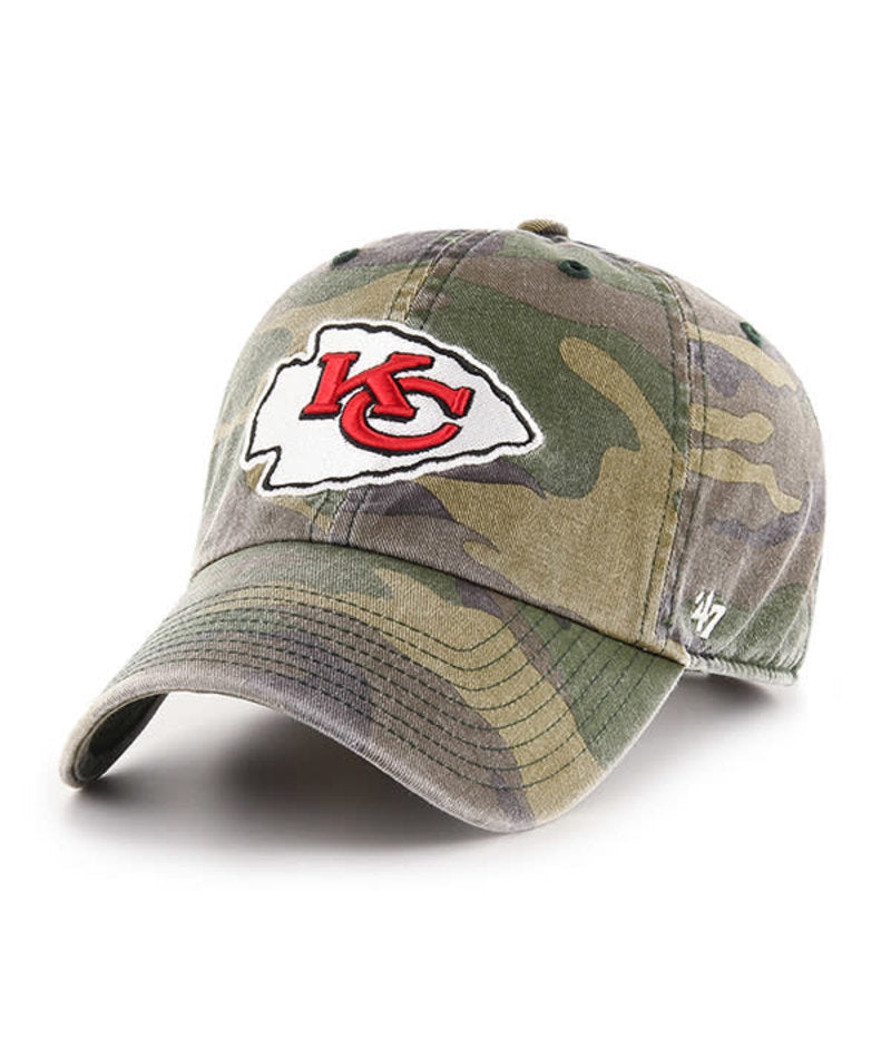 Kansas City Chiefs '47 Brand Cargo Camo Clean Up Adjustable Dad Hat