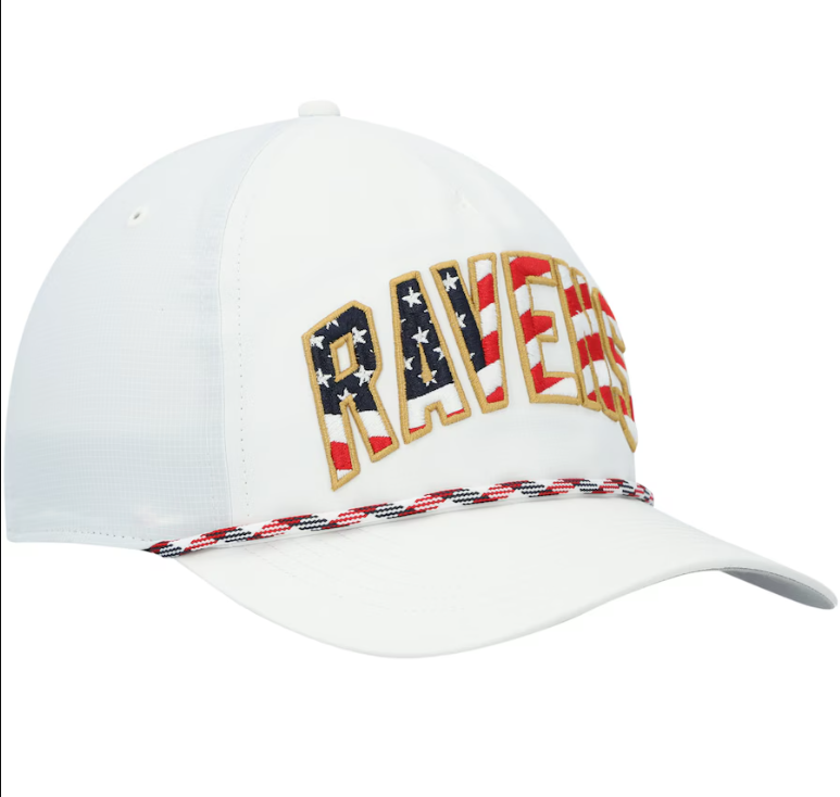 Baltimore Ravens '47 White Hitch Stars and Stripes Trucker Adjustable Hat