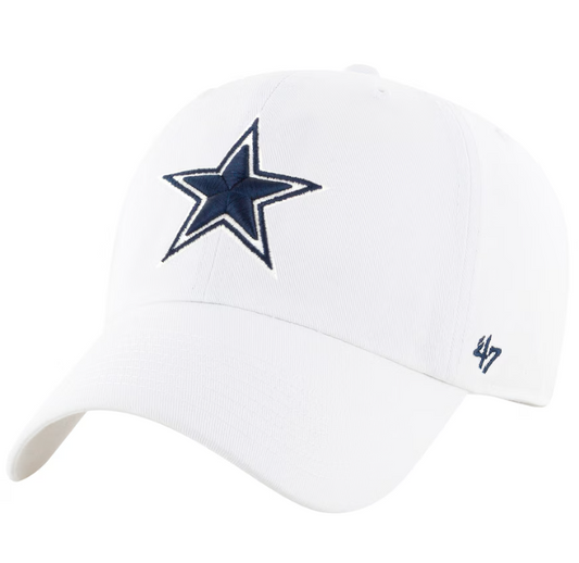 Dallas Cowboys '47 Brand Clean Up Adjustable Hat- White