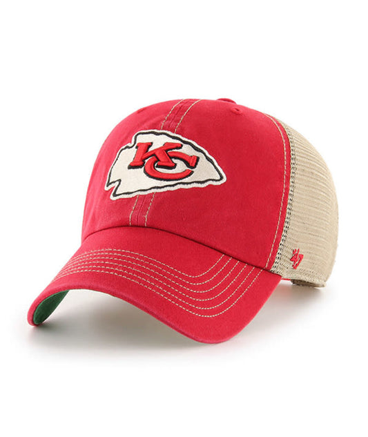 Kansas City Chiefs '47 Brand Clean Up Mesh Trawler Trucker- Red