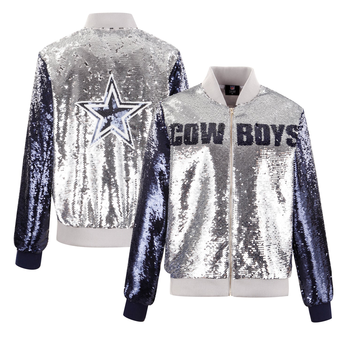 Dallas Cowboys Cuce Sequin Full Zip Jacket