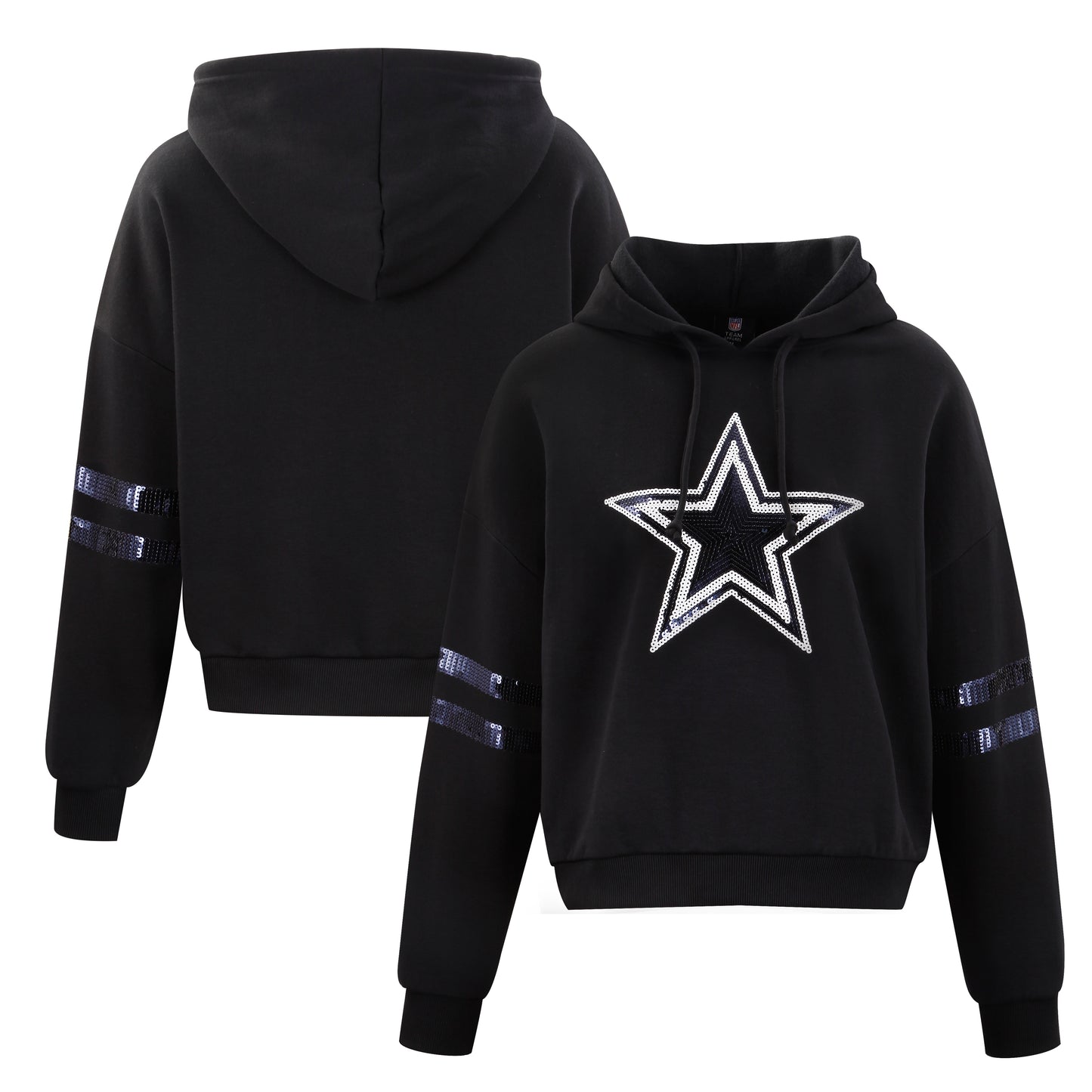 Dallas Cowboys Cuce Sequin Pull Over Hoodie