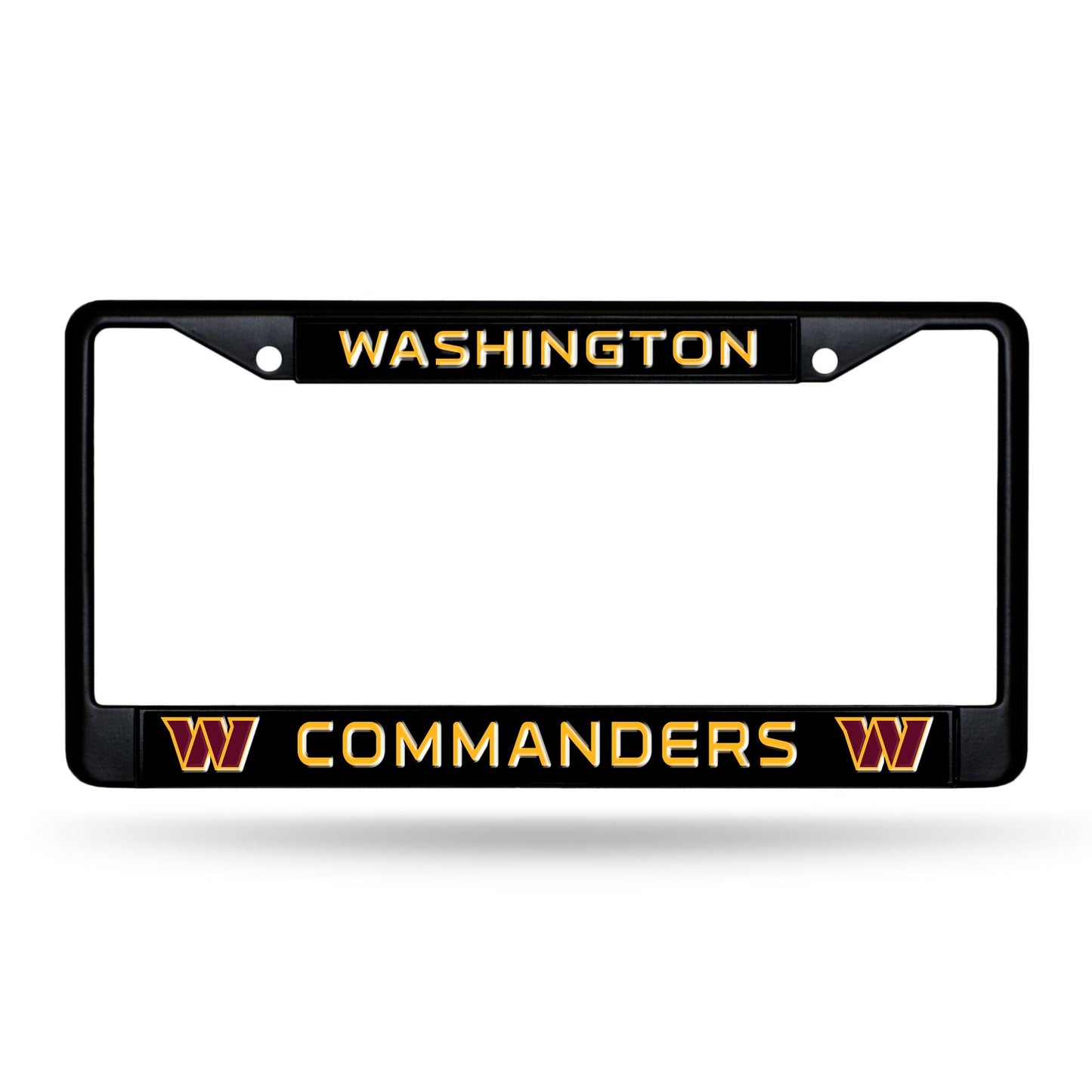 Washington Commanders Rico  12" x 6" Black Metal License Plate Frame