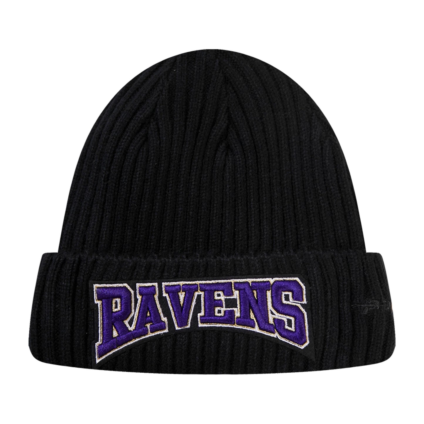 Baltimore Ravens Pro Standard Crest Emblem Beanie Knit Hat -Black