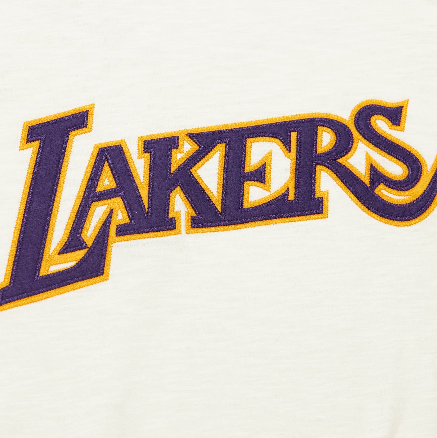Los Angeles Lakers Mitchell & Ness Heritage Vintage Slub T-Shirt- Cream
