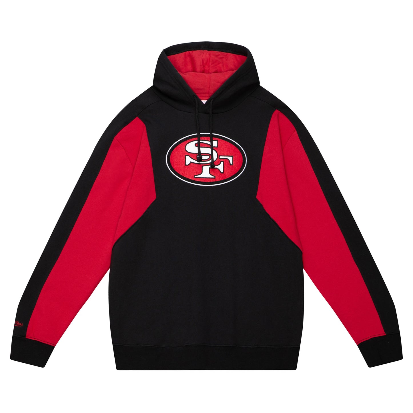 San Francisco 49ers Mitchell & Ness Color Block 2.0 Fleece Hoodie - Black/Garnet