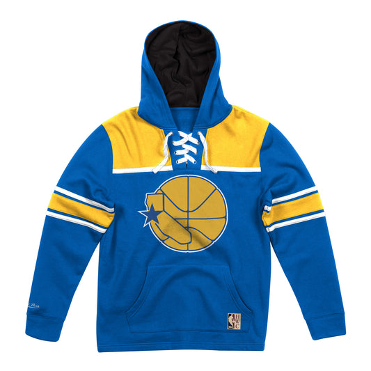 Golden State Warriors Hockey Lace Up Hardwood Classics Mitchell & Ness Hoodie