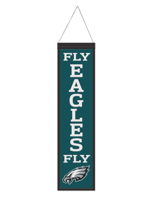 Philadelphia Eagles Team Slogan 8 X 32 Wool Banner
