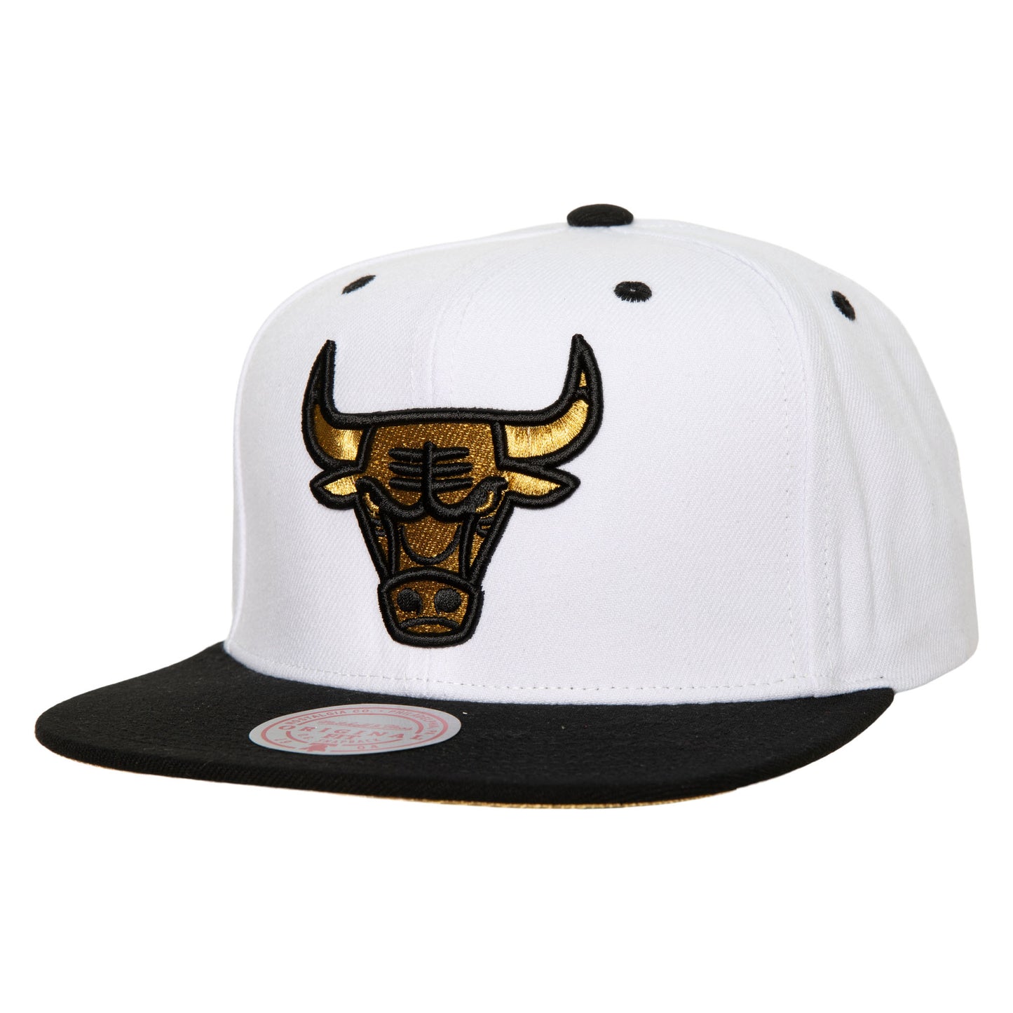 Chicago Bulls Mitchell & Ness MVP Harwood Classic White/Gold Snapback Hat