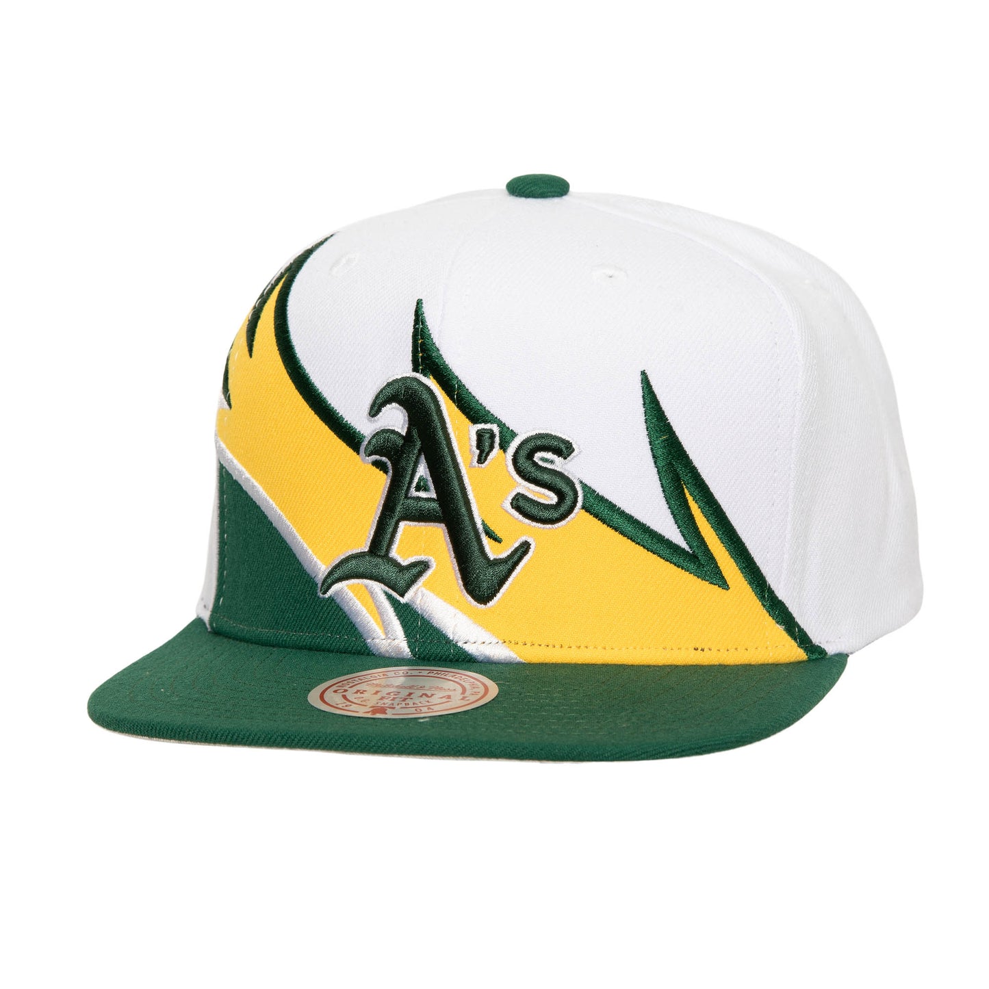 Oakland Athletics Mitchell & Ness Wave Runner Snapback Hat