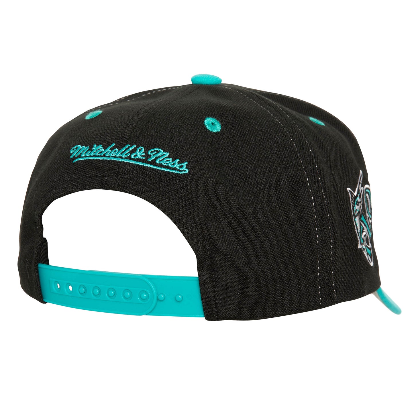 Miami Marlins Mitchell & Ness Over Bite Pro Crown Snapback Hat