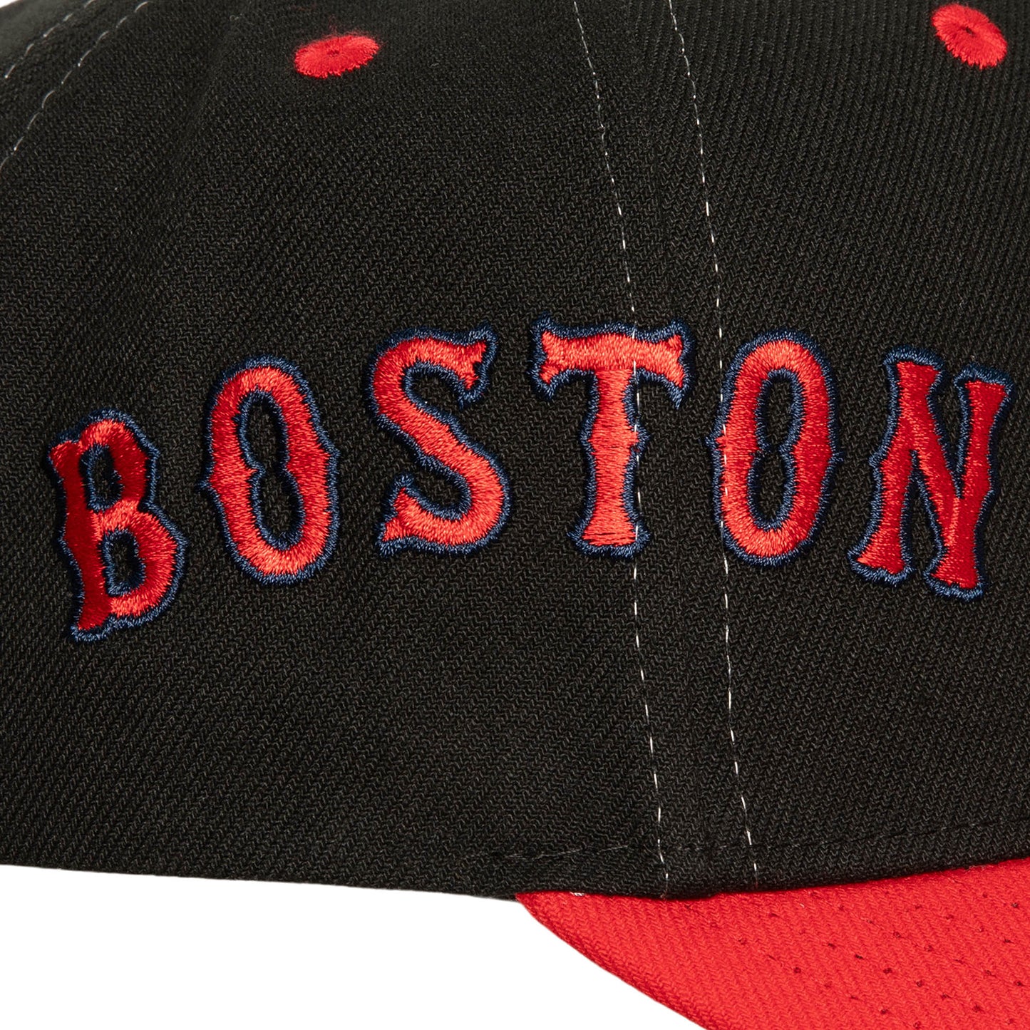 Boston Red Sox Mitchell & Ness Over Bite Pro Crown Snapback Hat