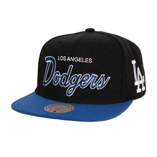Los Angeles Dodgers  Mitchell & Ness Evergreen Script Snap Back Royal/Black Hat