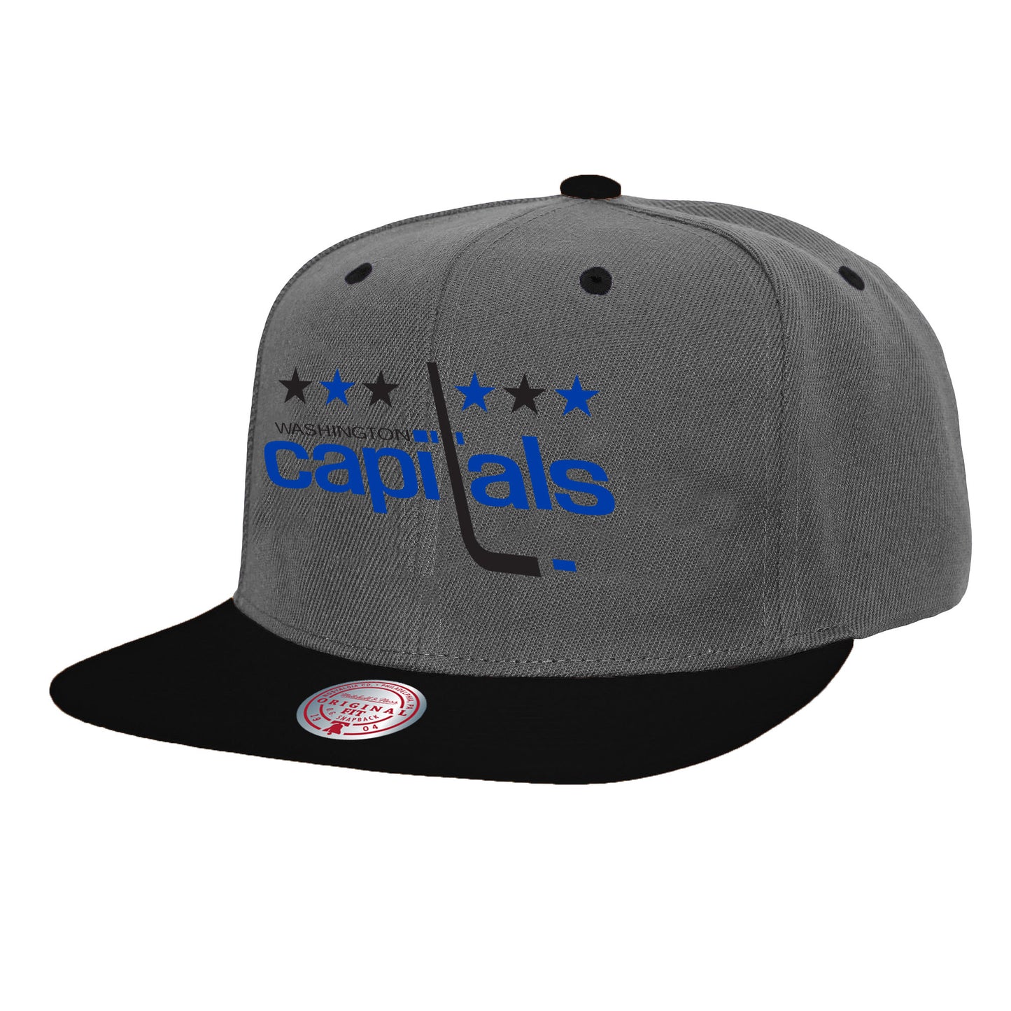 Washington Capitals Mitchell & Ness Storm Front Snap Back Gray Hat