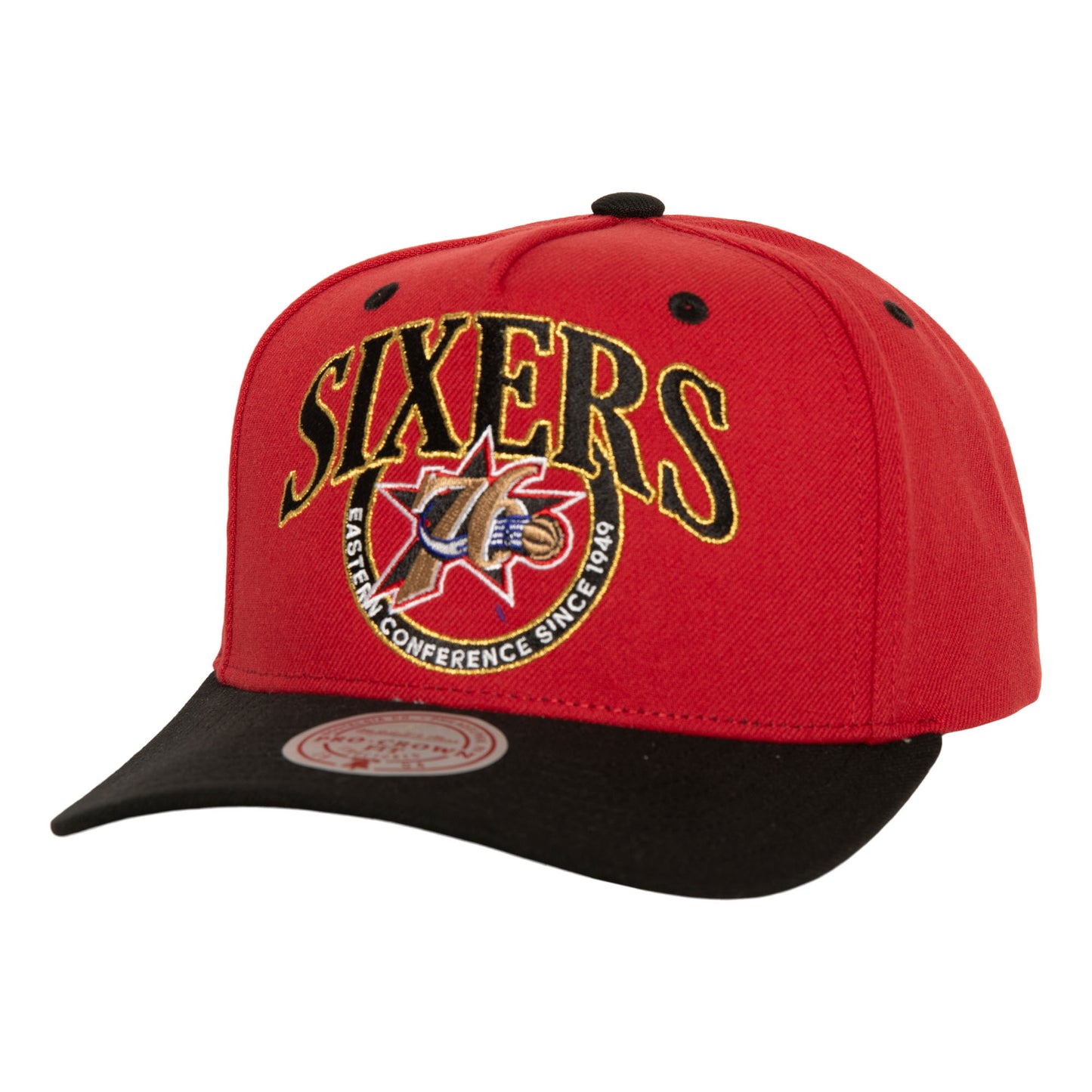 Philadelphia 76ers Mitchell & Ness Crown Jewels Pro Snapback