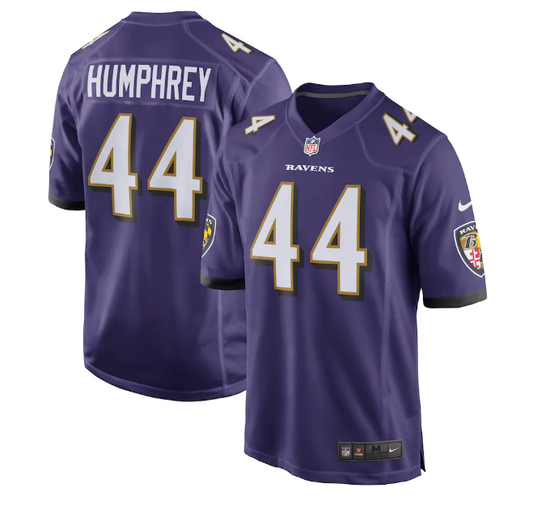 Baltimore Ravens Nike #44 Marlon Humphrey Youth Game Jersey-Purple