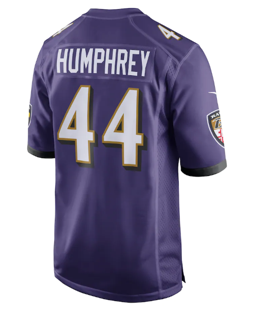 Baltimore Ravens Nike #44 Marlon Humphrey Youth Game Jersey-Purple