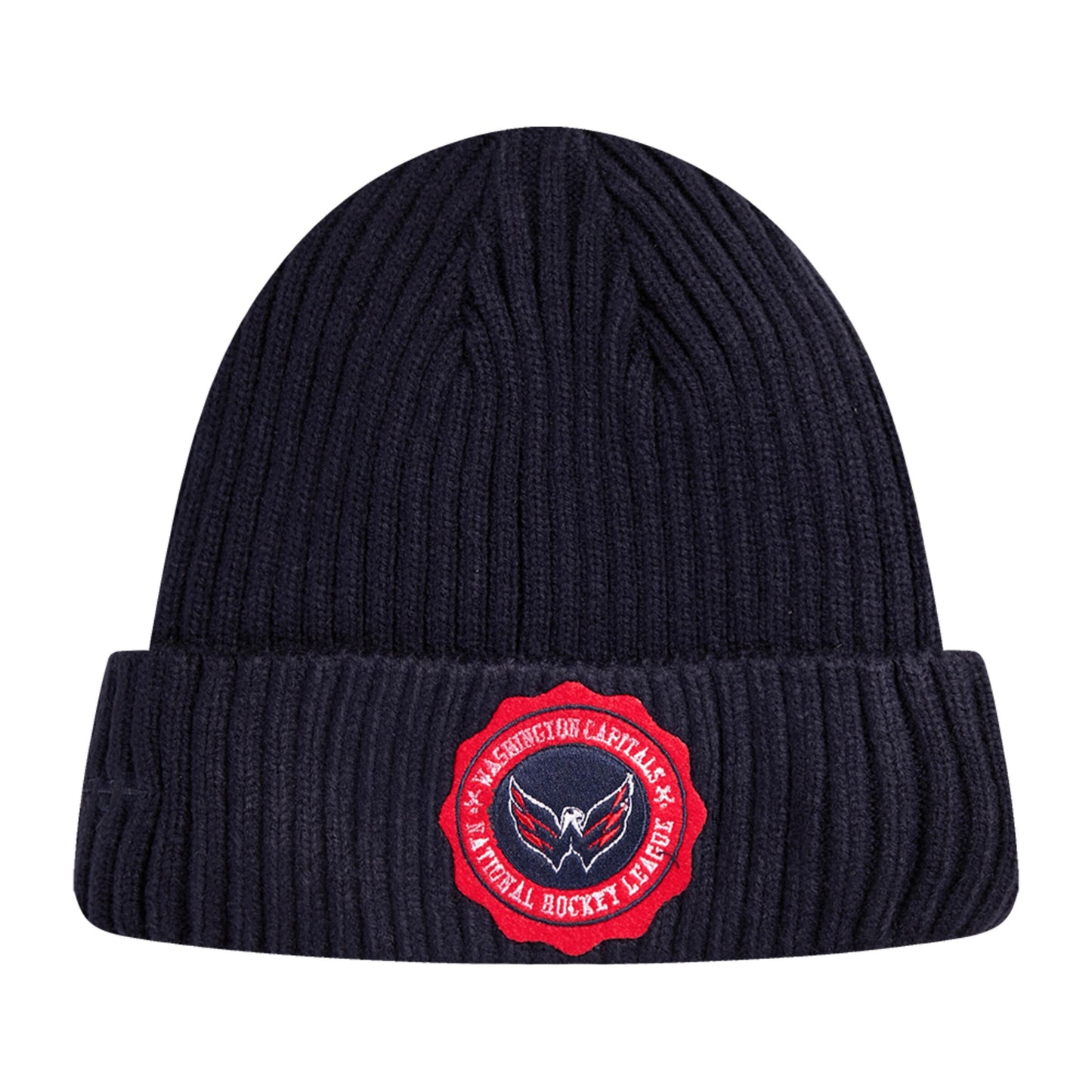 Washington Capitals Pro Standard Crest Emblem Beanie Knit Hat -Midnight Navy