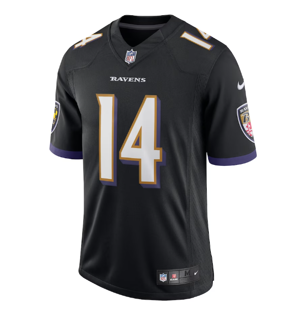 Baltimore Ravens #14 Kyle Hamilton Mens Nike Vapor Limited Jersey - Black