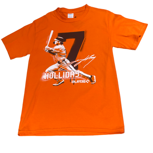 Baltimore Orioles Coed Sportswear Jackson Holliday Graffiti T-Shirt- Orange