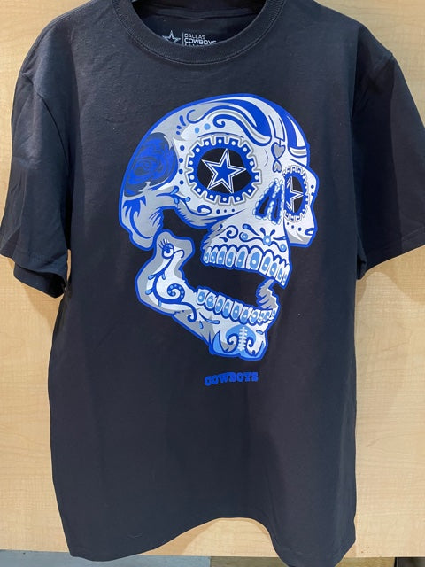 Dallas Cowboys Sugar Skull Men's T-Shirt - Black