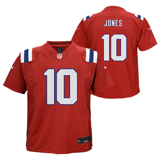 New England Patriots # 10 Mac Jones Pre-School KIDS Nike Game Jersey- Red