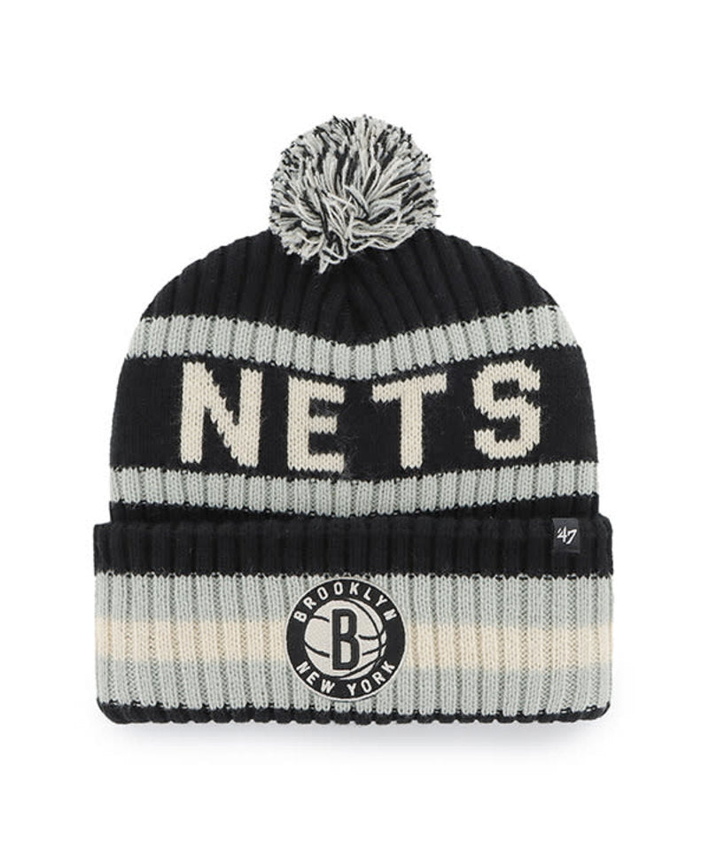 Brooklyn Nets '47 Brand Team Bering Knit Hat Alternate Logo