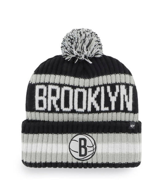 Brooklyn Nets '47 Brand Team Bering Knit Hat Traditional Logo