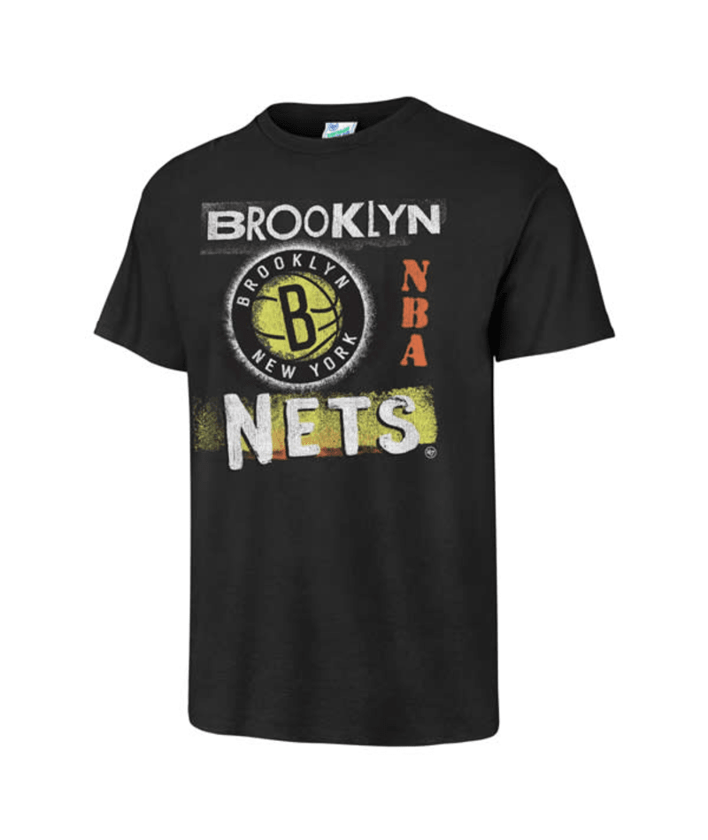 '47 Brooklyn Nets Black Playground Vintage Tubular T-Shirt