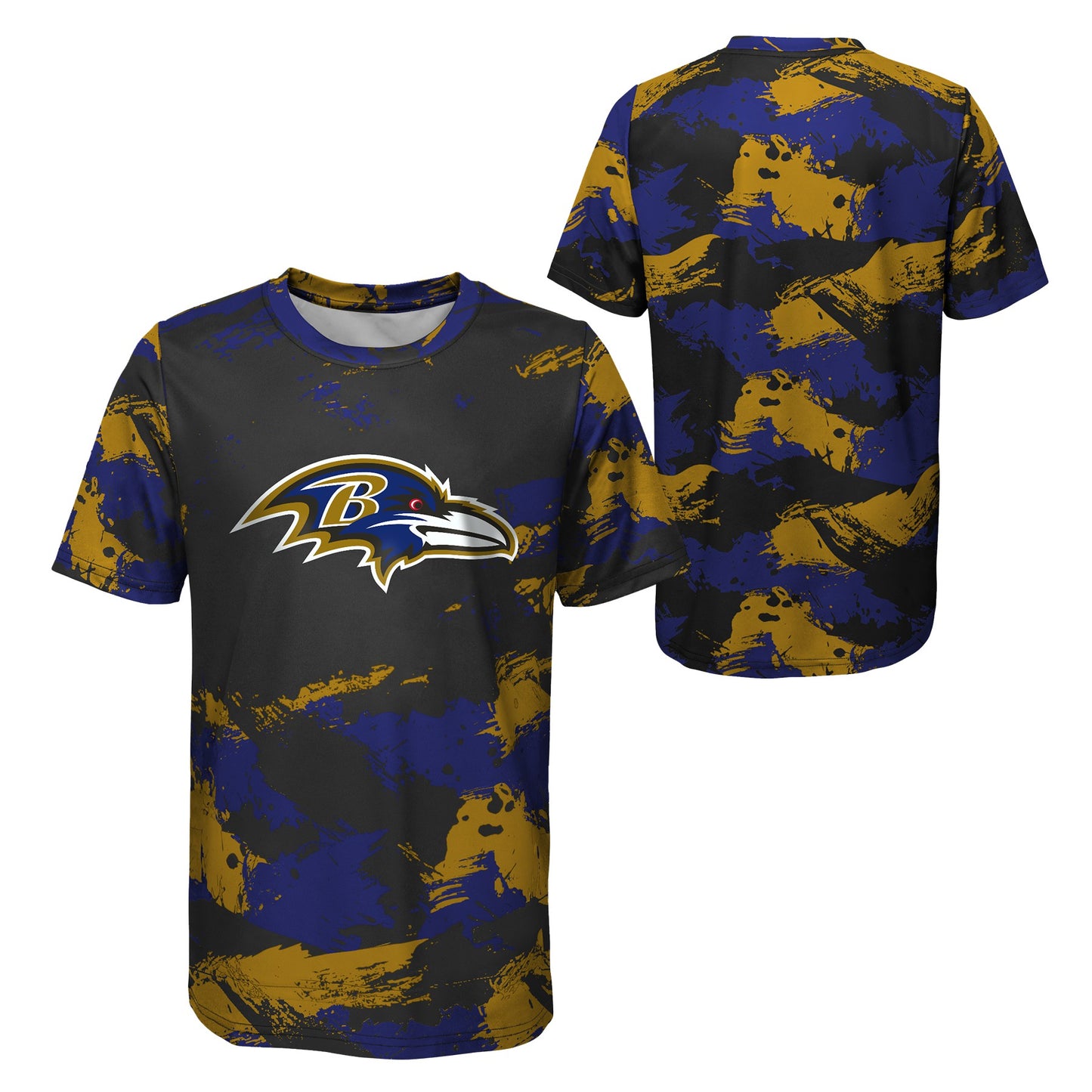 Baltimore Ravens Outerstuff Youth Cross Pattern Dry -tek T-shirt