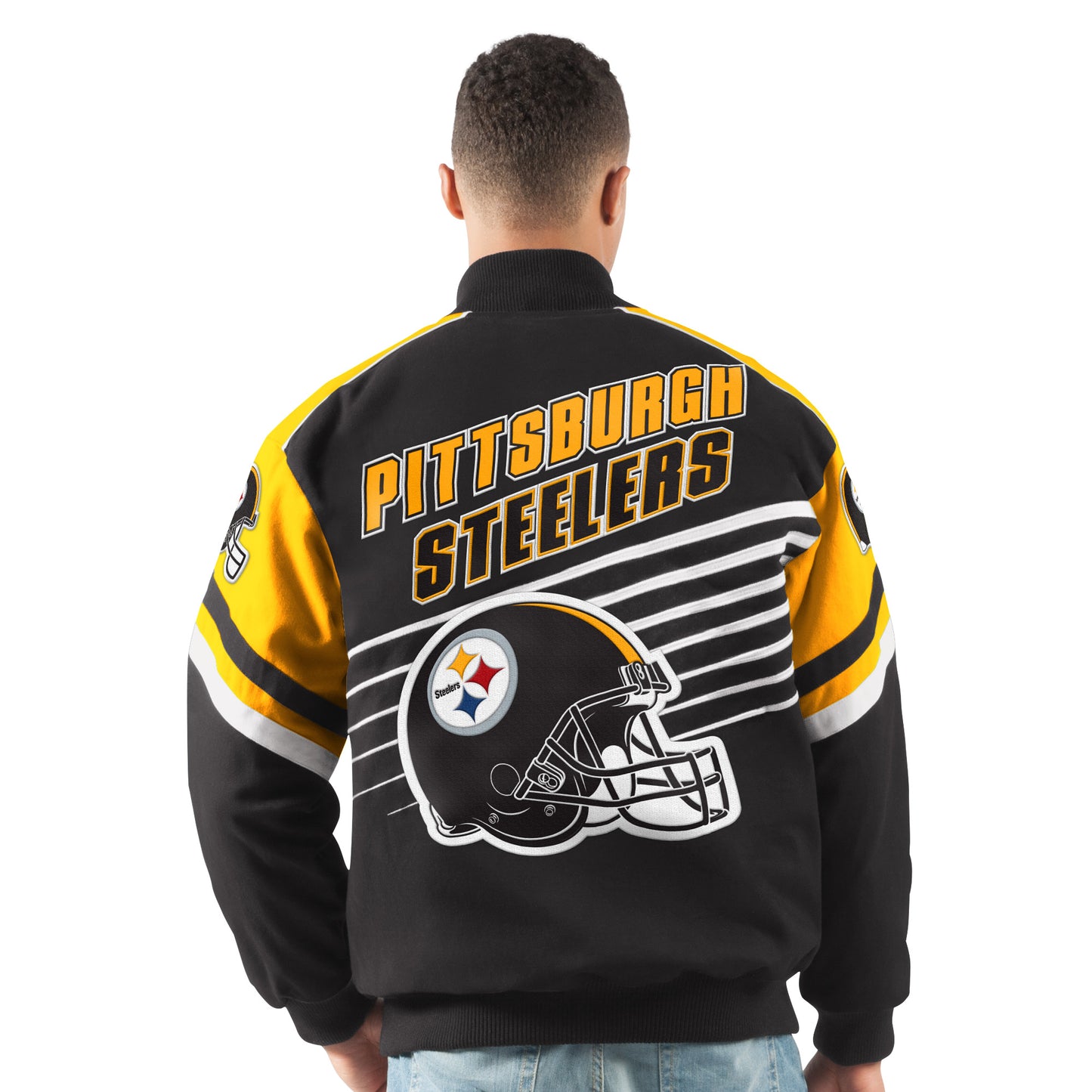 Pittsburgh Steelers Black NFL Extreme Strike Cotton Twill Jacket By GIII
