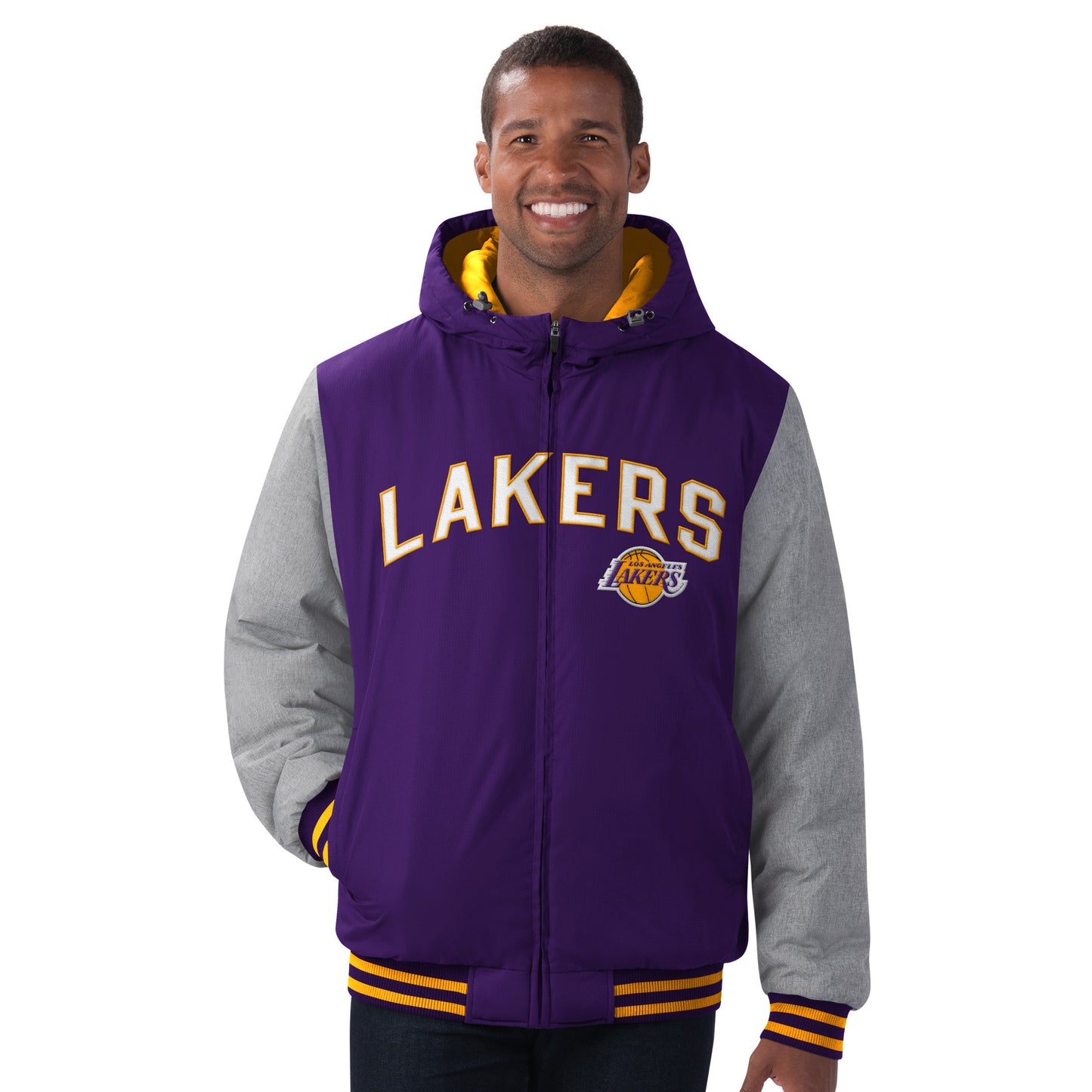 Los Angeles Lakers G-III Cold Front Hooded Jacket - Purple