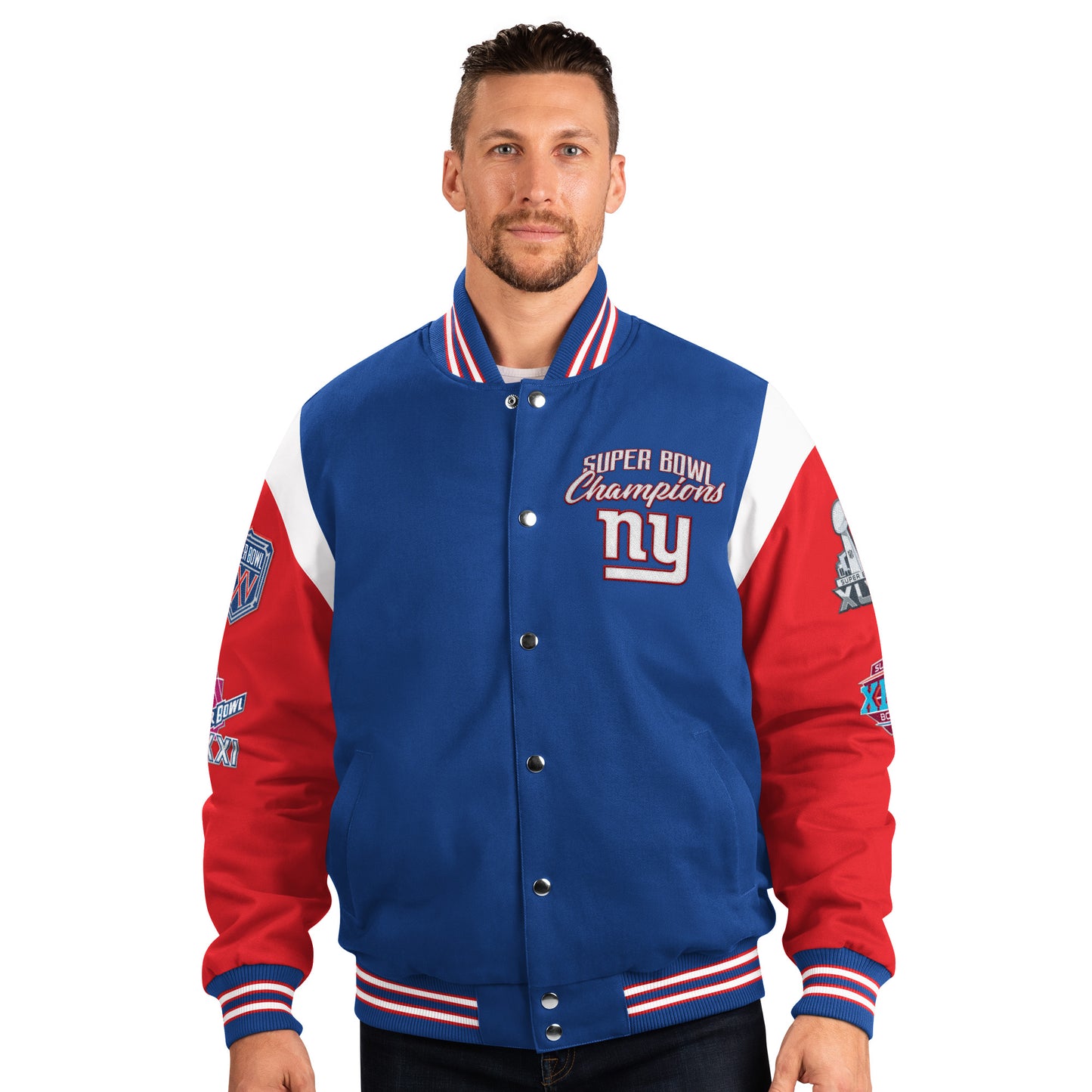 New York Giants  G-III Franchise 4 Time Super Bowl Varsity Jacket