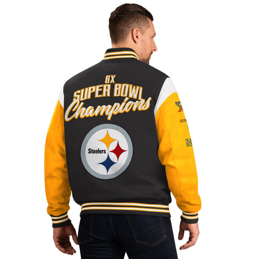 Pittsburgh Steelers Franchise G-III Franchise 6 Time Super Bowl Varsity Jacket