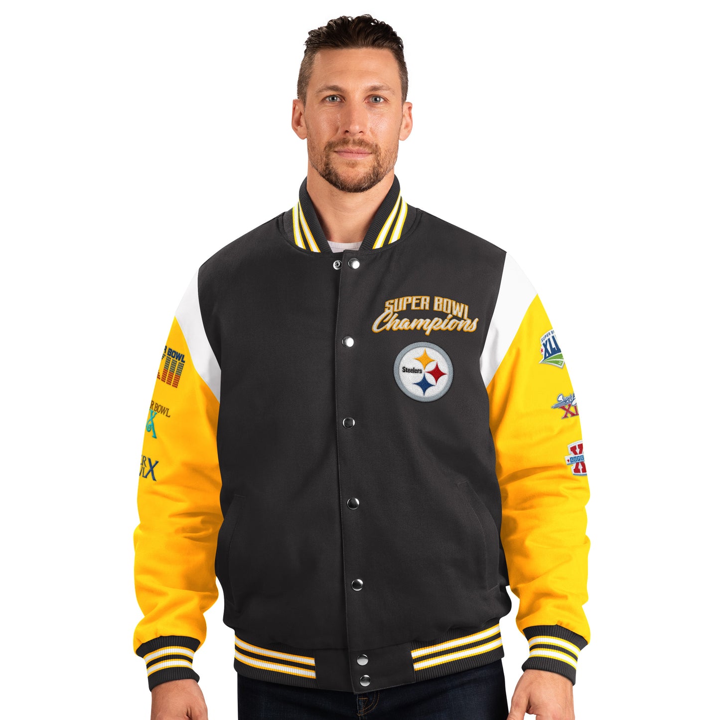 Pittsburgh Steelers Franchise G-III Franchise 6 Time Super Bowl Varsity Jacket