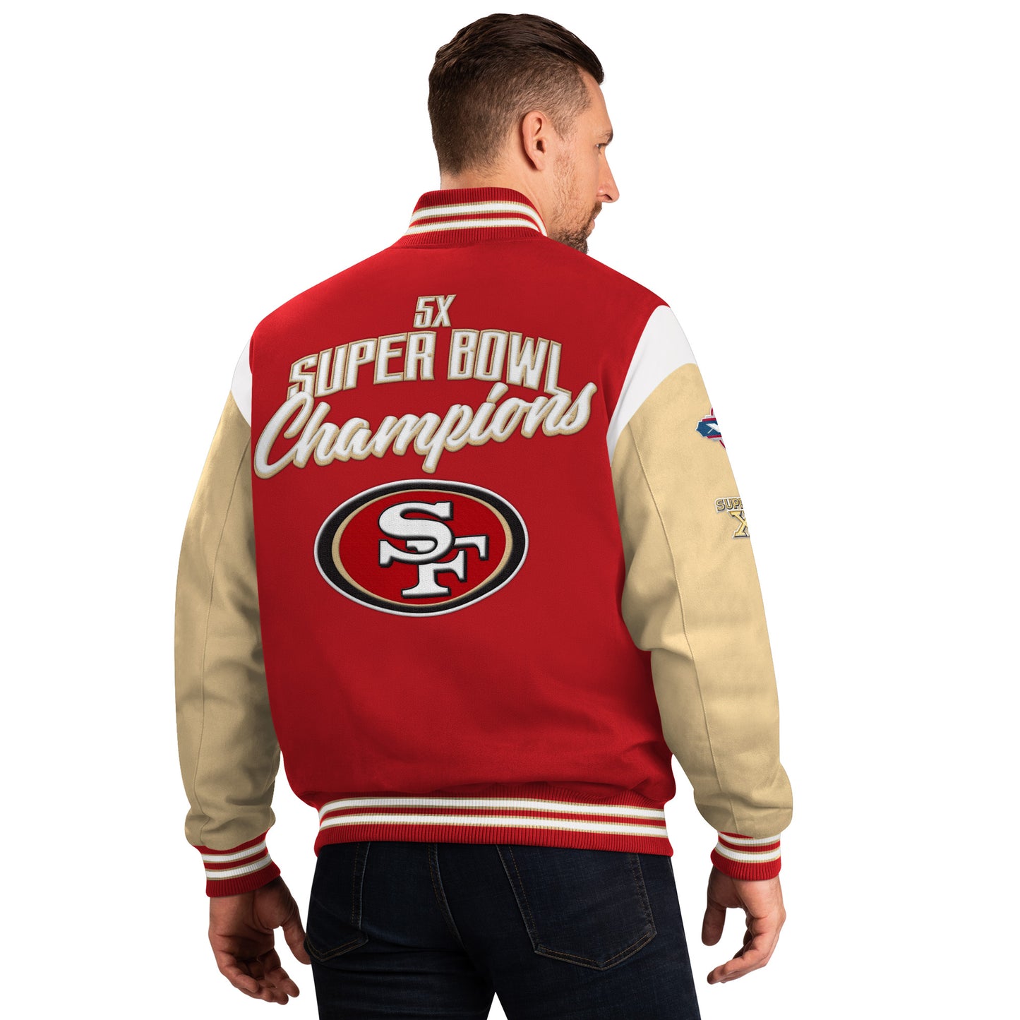 San Francisco 49ers G-III Franchise 5 Time Super Bowl Varsity Jacket