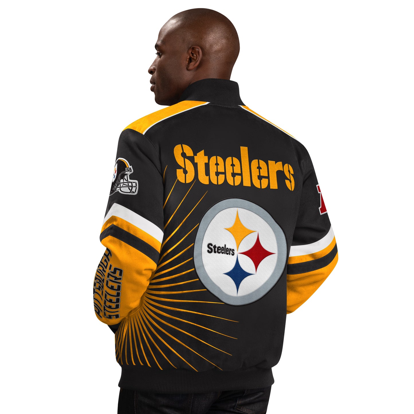 Pittsburgh Steelers Extreme Redzone Twill Men's Jacket By G-III - Black