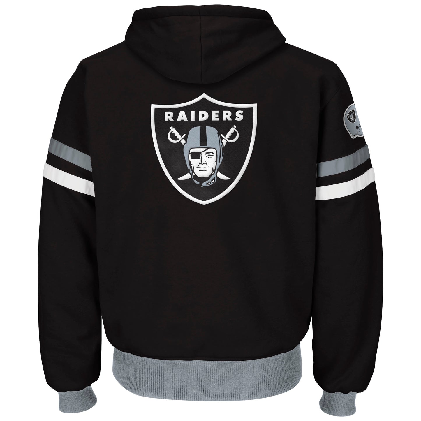 Oakland Raiders Zone Reversible Hooded Jacket By G-III Black/Black