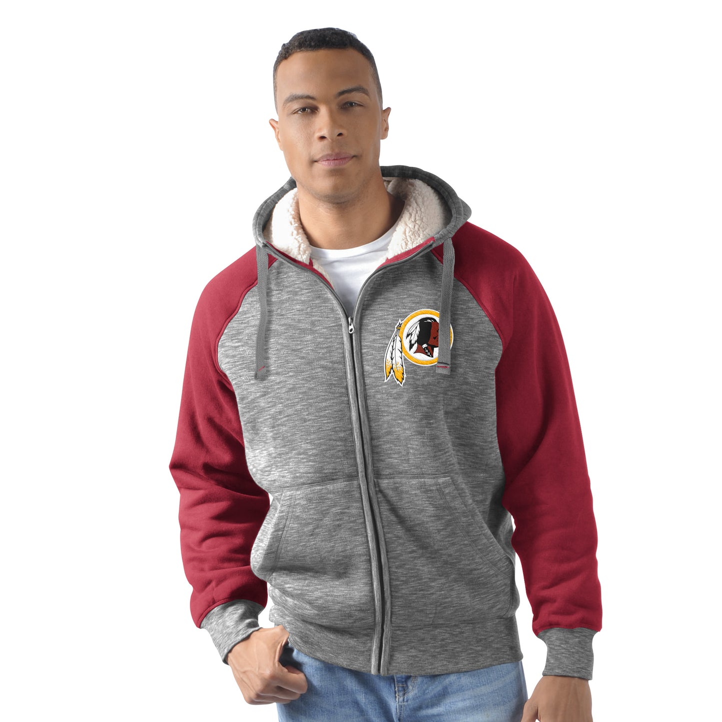 Washington Redskins Heathered Gray/Burgundy Turning Point Hooded Jacket by G-III