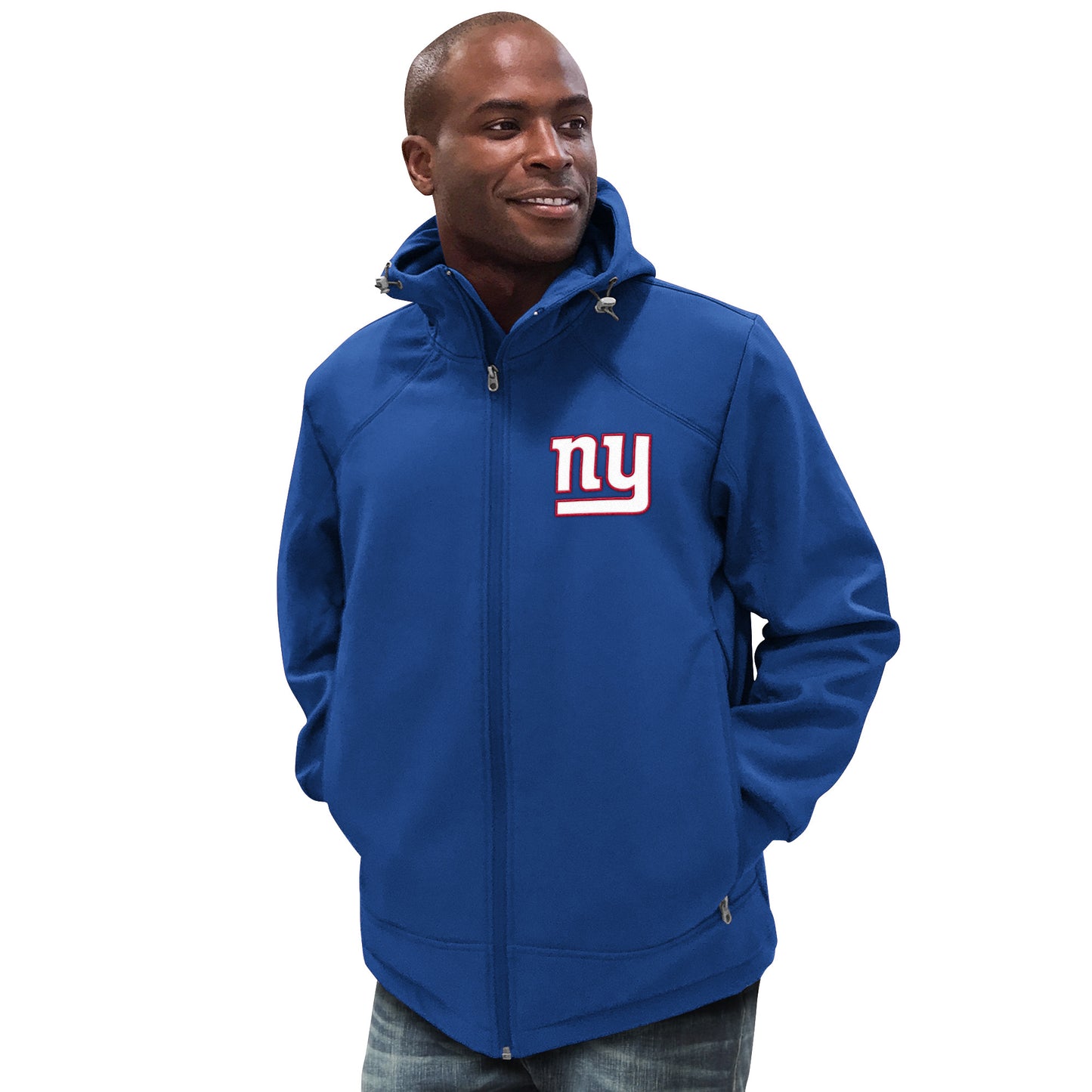 New York Giants NFL First Down Soft Shell Bonded Hooded FZ Jacket By G-III