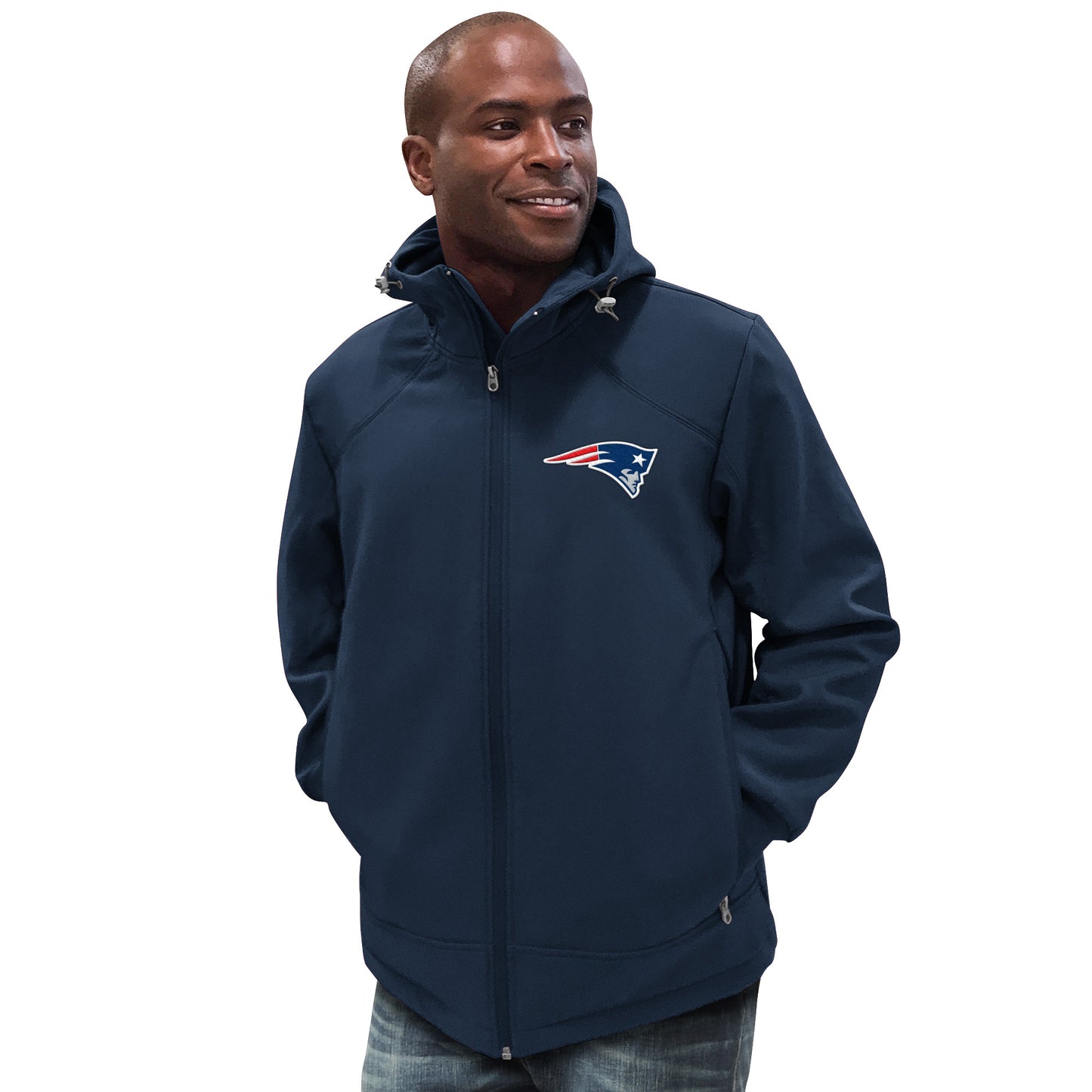 New England Patriots NFL First Down Soft Shell Bonded Hooded FZ Jacket By G-III