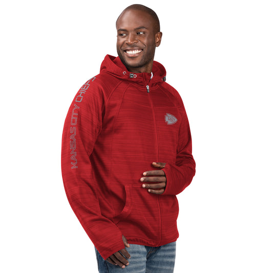 Kansas City Chiefs G-III Replay Transitional Full Zip Hooded Jacket - Red