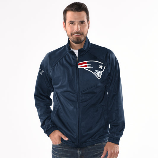 New England Patriots NFL Synergy Track Jacket By G-III - Navy