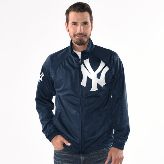 New York Yankees Synergy Track Jacket By G-III - Navy