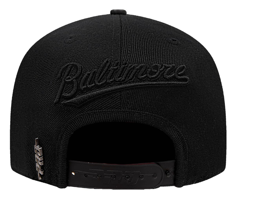 Baltimore Orioles Pro Standard Neutral Black on Black Snapback