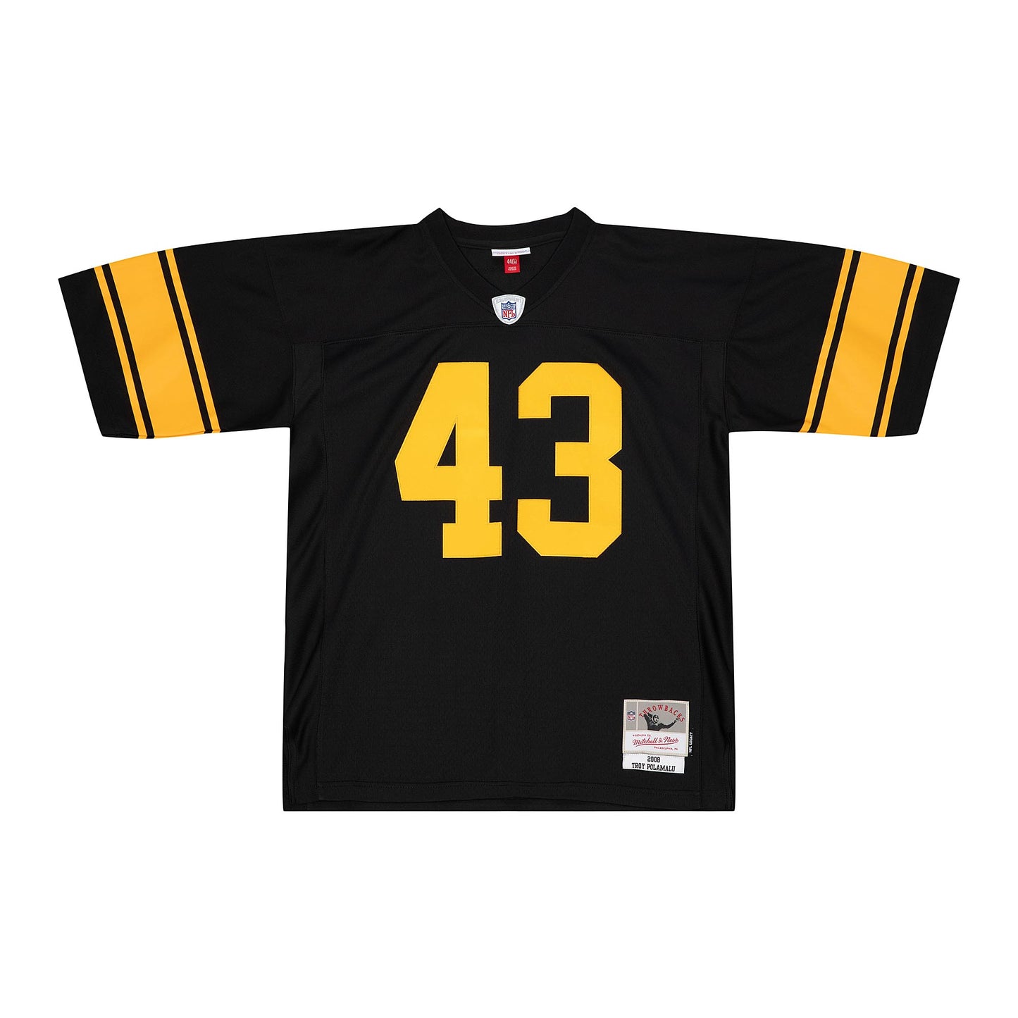 Pittsburgh Steelers #43 Troy Polamalu Mitchell & Ness Legacy Alternate Jersey - Black