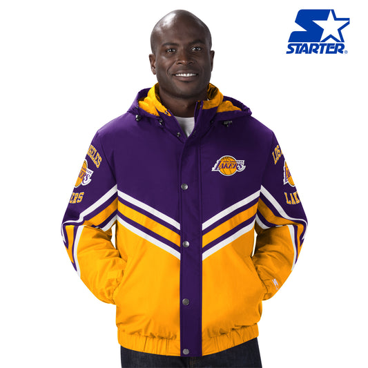 Los Angeles Lakers NBA Starter Purple/ Yellow Maximum Hooded Jacket