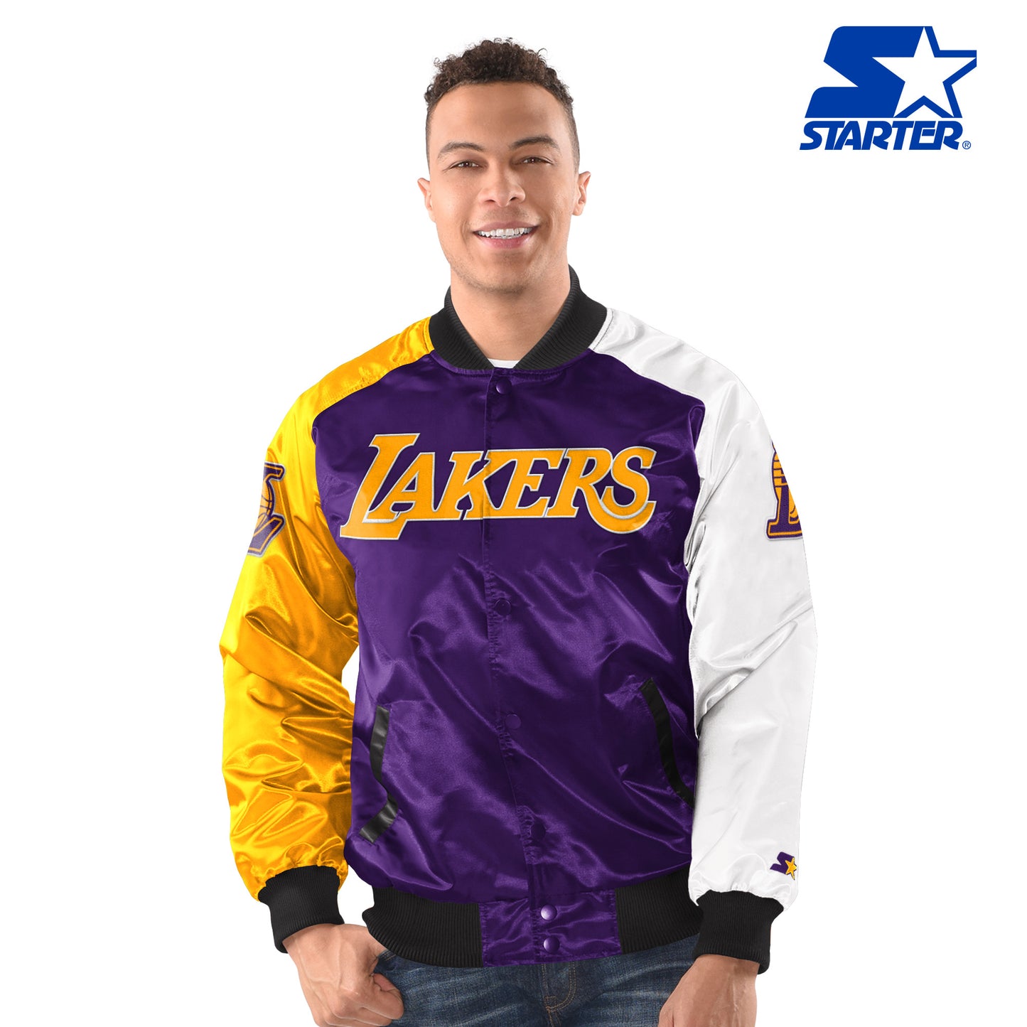 Los Angeles Lakers Starter Tricolor Remix Raglan Full-Snap Jacket